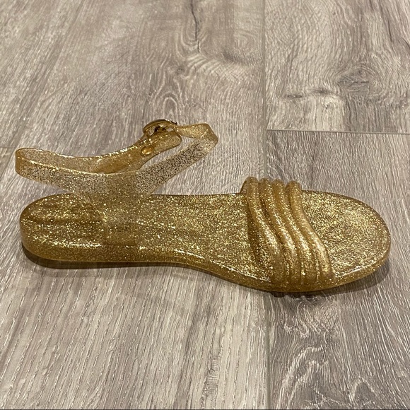 3/$20 Old Navy Gold Glitter Jelly Sandals - Kid Size 2 - Picture 3 of 8